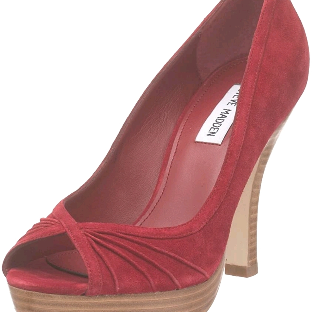 Steve Madden Open Toe Suede Pumps